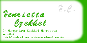 henrietta czekkel business card